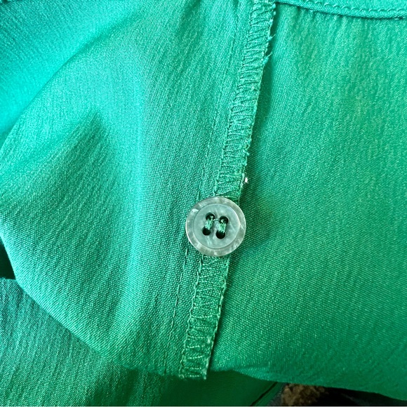 Vintage Scott Taylor Green Short Sleeve 80’s Blouse Size Small - Picture 6 of 11